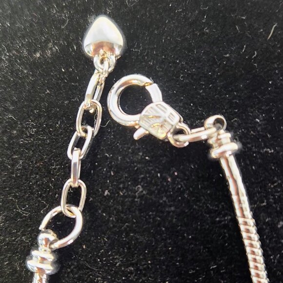 Mixed Metal Anchor Charm Bracelet, Handmade, - Picture 3 of 4